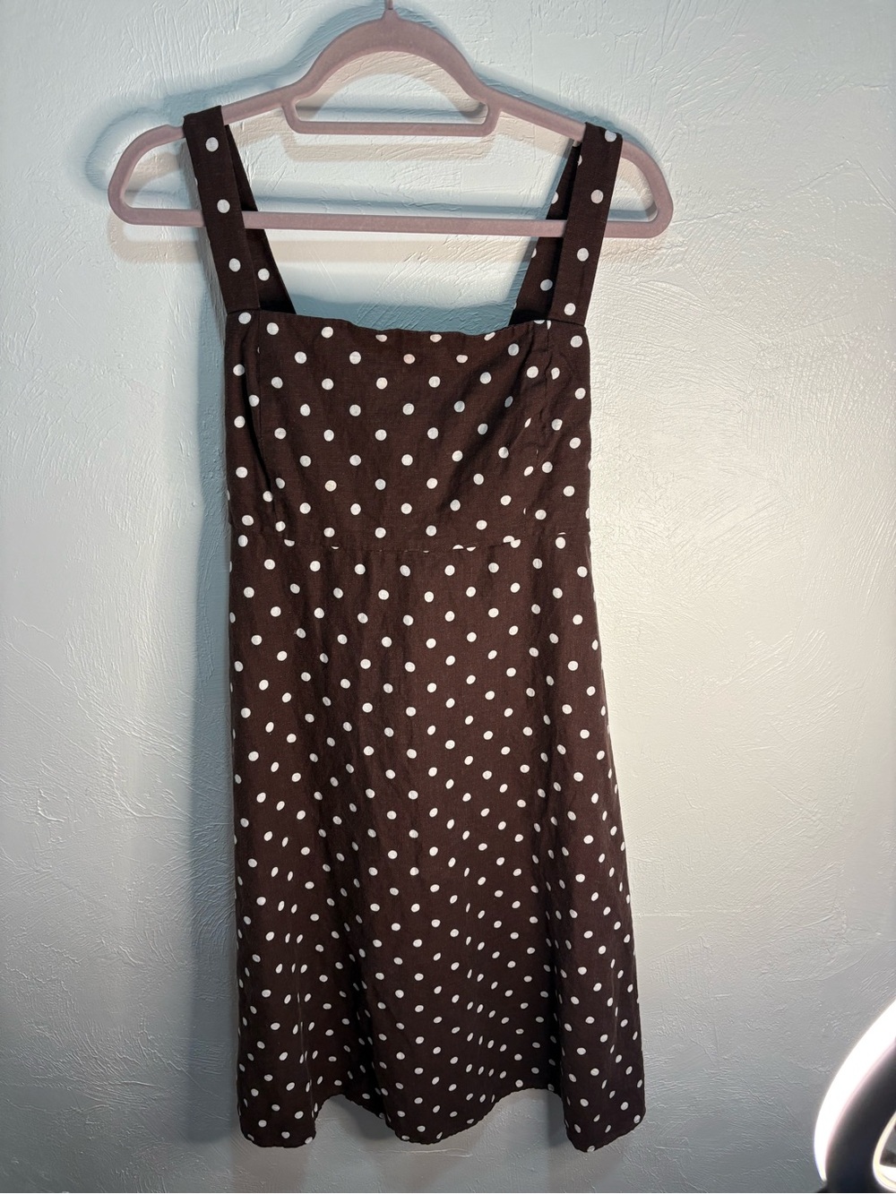 Ann Taylor Factory Brown Polka Dot Midi Dress